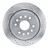 E-Line Drilled & Slotted Silver Brake Rotor, Fits Select Mopar, Position: Rear Right - image 1