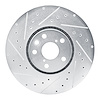 E-Line Drilled & Slotted Silver Brake Rotor, Fits Select Mopar, Position: Left Front - image 1