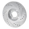 E-Line Drilled & Slotted Silver Brake Rotor, 1988-1989 Mopar, Position: Front Left - image 2
