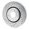E-Line Drilled & Slotted Silver Brake Rotor, 1988-1989 Mopar, Position: Front Left - image 3