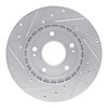 E-Line Drilled & Slotted Silver Brake Rotor, 1998-1998 Mopar, Position: Front Right - image 1