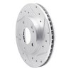 E-Line Drilled & Slotted Silver Brake Rotor, 1998-1998 Mopar, Position: Front Right - image 2