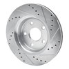 E-Line Drilled & Slotted Silver Brake Rotor, 2005-2010 Mopar, Position: Front Left - image 2