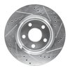 E-Line Drilled & Slotted Silver Brake Rotor, 2005-2010 Mopar, Position: Front Left - image 4
