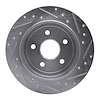 E-Line Drilled & Slotted Silver Brake Rotor, 2005-2010 Mopar, Position: Rear Left - image 1