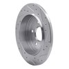 E-Line Drilled & Slotted Silver Brake Rotor, 2005-2010 Mopar, Position: Rear Left - image 2