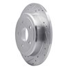 E-Line Drilled & Slotted Silver Brake Rotor, 2005-2010 Mopar, Position: Rear Left - image 3