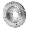 E-Line Drilled & Slotted Silver Brake Rotor, 2005-2010 Mopar, Position: Rear Right - image 1