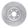 E-Line Drilled & Slotted Silver Brake Rotor, 2006-2010 Mopar, Position: Front Right - image 1