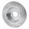 E-Line Drilled & Slotted Silver Brake Rotor, 2006-2010 Mopar, Position: Rear Left - image 3