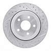 E-Line Drilled & Slotted Silver Brake Rotor, 2006-2010 Mopar, Position: Rear Right - image 1