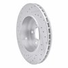 E-Line Drilled & Slotted Silver Brake Rotor, 2006-2010 Mopar, Position: Rear Right - image 3
