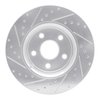 E-Line Drilled & Slotted Silver Brake Rotor, Fits Select Mopar, Position: Front Right - image 3