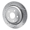 E-Line Drilled & Slotted Silver Brake Rotor, Fits Select Mopar, Position: Rear Left - image 1