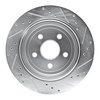 E-Line Drilled & Slotted Silver Brake Rotor, Fits Select Mopar, Position: Rear Left - image 4