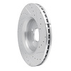E-Line Drilled & Slotted Silver Brake Rotor, Fits Select Mopar, Position: Front Left - image 1