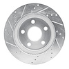 E-Line Drilled & Slotted Silver Brake Rotor, 2008-2012 Mopar, Position: Front Right - image 1