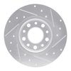 E-Line Drilled & Slotted Silver Brake Rotor, Fits Select Mopar, Position: Rear Left - image 2