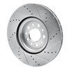E-Line Drilled & Slotted Silver Brake Rotor, Fits Select Mopar, Position: Front Left - image 3