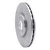 E-Line Drilled & Slotted Silver Brake Rotor, Fits Select Mopar, Position: Front Right - image 1