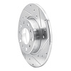 E-Line Drilled & Slotted Silver Brake Rotor, Fits Select Mopar, Position: Rear Right