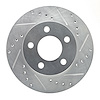 E-Line Drilled & Slotted Silver Brake Rotor, 1980-1989 Mopar, Position: Front Right - image 1
