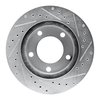 E-Line Drilled & Slotted Silver Brake Rotor, 1974-1980 Fits Multiple Makes/Models, Position: Front Left - image 2