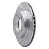 E-Line Drilled & Slotted Silver Brake Rotor, 1976-1986 Mopar, Position: Front Left - image 2