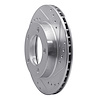 E-Line Drilled & Slotted Silver Brake Rotor, 1976-1986 Mopar, Position: Front Right - image 1