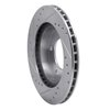 E-Line Drilled & Slotted Silver Brake Rotor, 1976-1986 Mopar, Position: Front Right - image 2