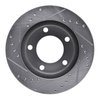 E-Line Drilled & Slotted Silver Brake Rotor, 1976-1986 Mopar, Position: Front Right - image 4