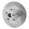 E-Line Drilled & Slotted Silver Brake Rotor, 1986-1992 Mopar, Position: Front Left - image 2
