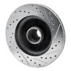 E-Line Drilled & Slotted Silver Brake Rotor, 1986-1992 Mopar, Position: Front Left - image 4