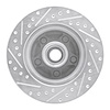 E-Line Drilled & Slotted Silver Brake Rotor, 1986-1992 Mopar, Position: Front Right - image 1