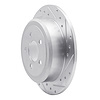 E-Line Drilled & Slotted Silver Brake Rotor, 2007-2012 Mopar, Position: Rear Left - image 1