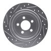 E-Line Drilled & Slotted Silver Brake Rotor, 2007-2012 Mopar, Position: Rear Left - image 2