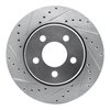 E-Line Drilled & Slotted Silver Brake Rotor, 2007-2012 Mopar, Position: Front Left - image 2