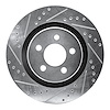 E-Line Drilled & Slotted Silver Brake Rotor, 2011-2012 Mopar, Position: Front Left - image 1