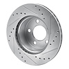 E-Line Drilled & Slotted Silver Brake Rotor, 1990-1999 Mopar, Position: Front Left - image 1