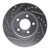 E-Line Drilled & Slotted Silver Brake Rotor, 1990-1999 Mopar, Position: Front Right - image 3