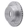 E-Line Drilled & Slotted Silver Brake Rotor, 1990-1999 Mopar, Position: Front Right - image 4