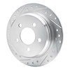 E-Line Drilled & Slotted Silver Brake Rotor, 1993-1998 Mopar, Position: Rear Left - image 1