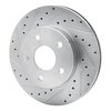 E-Line Drilled & Slotted Silver Brake Rotor, 1999-2004 Mopar, Position: Front Left - image 3