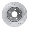 E-Line Drilled & Slotted Silver Brake Rotor, 1999-2004 Mopar, Position: Front Left - image 4