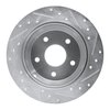 E-Line Drilled & Slotted Silver Brake Rotor, 1999-2004 Mopar, Position: Rear Left - image 3