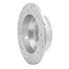 E-Line Drilled & Slotted Silver Brake Rotor, 1999-2004 Mopar, Position: Rear Right - image 1