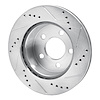 E-Line Drilled & Slotted Silver Brake Rotor, 1999-2006 Mopar, Position: Front Left - image 1