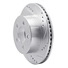 E-Line Drilled & Slotted Silver Brake Rotor, 1999-2006 Mopar, Position: Front Right - image 1
