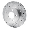 E-Line Drilled & Slotted Silver Brake Rotor, 2002-2007 Mopar, Position: Front Left - image 1