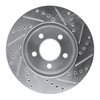 E-Line Drilled & Slotted Silver Brake Rotor, 2002-2007 Mopar, Position: Front Left - image 3